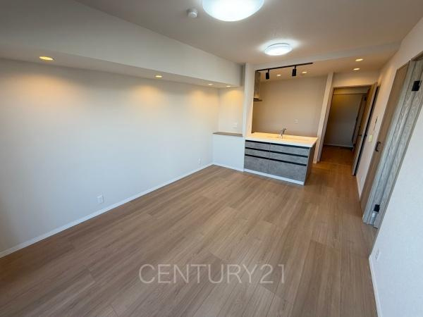 ベルヴィル高崎中居町の居間・リビング|大きいソファーがおける広々リビング