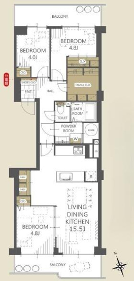 【間取り】 | 香里ヶ丘ガーデンハイツ第1期棟