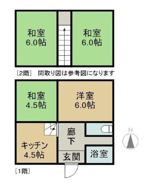 和歌山市楠見中　中古戸建　オーナーチェンジ物件の間取り