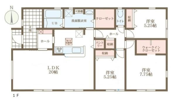 リーブルガーデン大豆越 ５号棟 ／新築一戸建の間取り