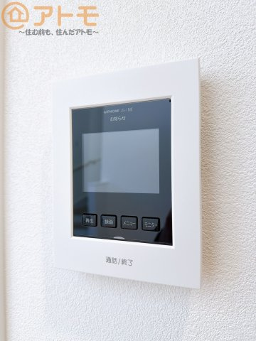 【防犯設備】 | 駿河区みずほ2丁目　新築戸建　2号棟 | TVモニター付きインターホンは訪問者を確認することができて、防犯性に優れています♪