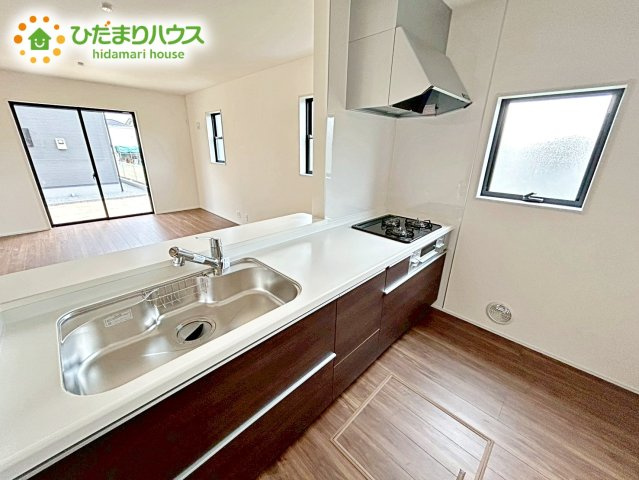 【キッチン】 | ひたちなか市稲田10期　新築戸建　4号棟 | 料理が苦手な人でも、チャレンジしてみたくなるシステムキッチン。楽しい食卓がここから始まります