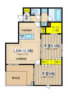 【間取り】 | シャンベール若宮 | シャンベール若宮　間取り図