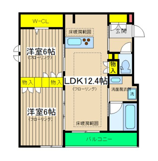 【間取り】 | シャンベール若宮 | シャンベール若宮　間取り図