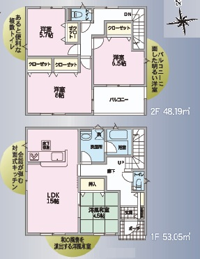 大門第5　2号棟の間取り