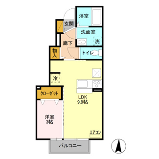 【間取り】 | ミル　フルール　L