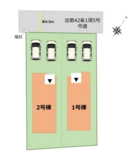 【区画図】 | 大野城市牛頸3丁目1期　1号棟（全2棟）【仲介手数料無料・0円】 | 区画図です。1号棟