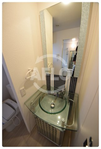 セイワパレス夕陽丘の独立洗面台|セイワパレス夕陽丘　洗面化粧台