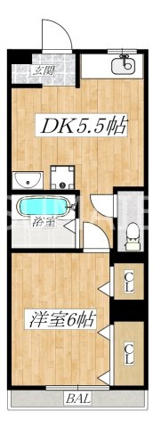 エムズコート土呂の間取り|人気1DKです☆彡