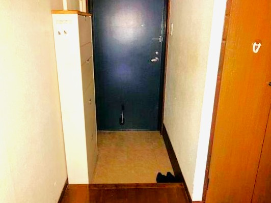 ニューステージ川奈の玄関|画像右側は収納スペース