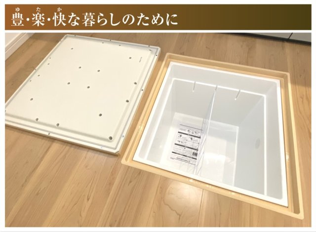 新築戸建　羽島市福寿町2期　全4区画分譲の収納|床下収納は、デッドペースをうまく活かして収納場所を増やしています。