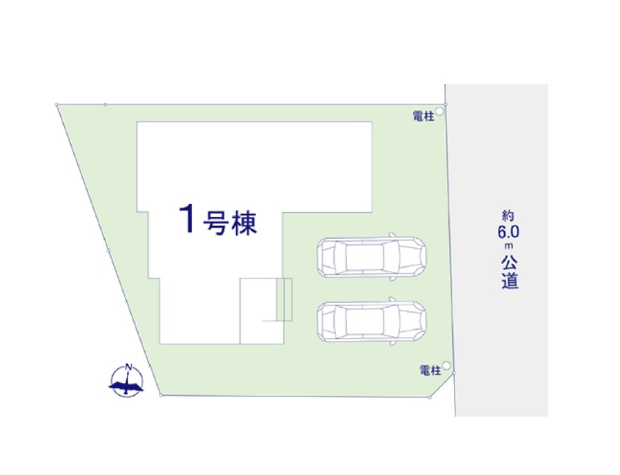筑紫野市大字古賀第2-1棟（1号棟）　の区画図|配置図（1号棟）