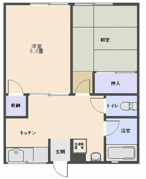 相模原市中央区宮下本町１丁目のアパートの間取り