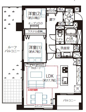 イニシアイオ目黒学芸大学の間取り