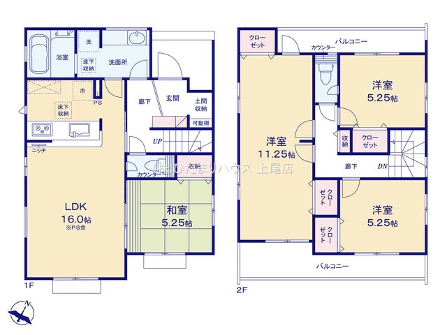 上尾市上concept3　新築戸建　ブルーミング03の間取り