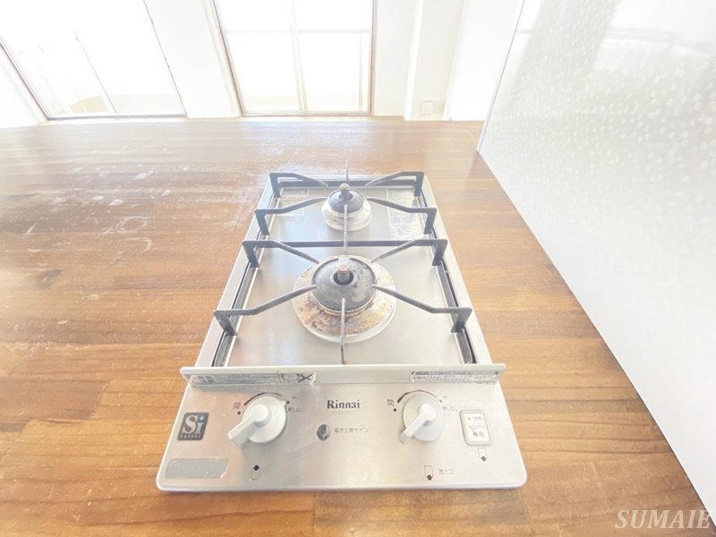 フジマンションのキッチン|2口コンロです☆