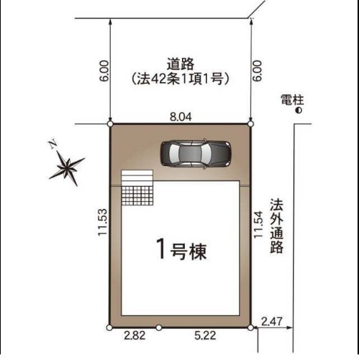 クレイドルガーデン高知市百石町 第1の区画図