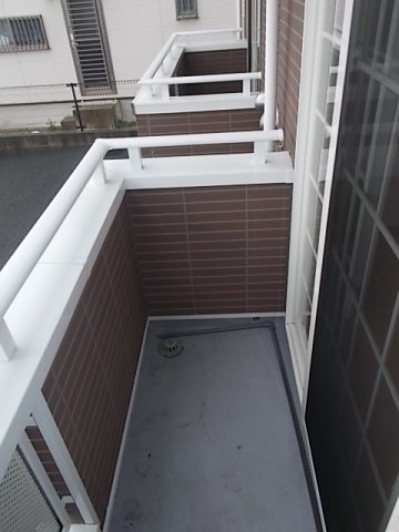 熊本市北区龍田陳内２丁目のアパートのバルコニー|暖かな日差しのふりそそぐバルコニー