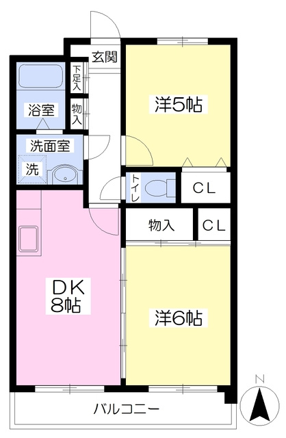 ＧＲＡＮＶＩＡ（グランピア）東合川【キャッシュバック対象物件】の間取り