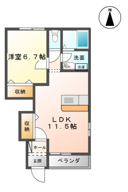 ヴィレッジ大倉の間取り