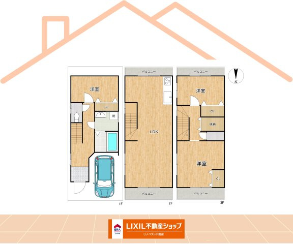 生野区巽南5丁目の間取り|4面バルコニーで通風良好◎陽当たりも良く明るい物件です♪