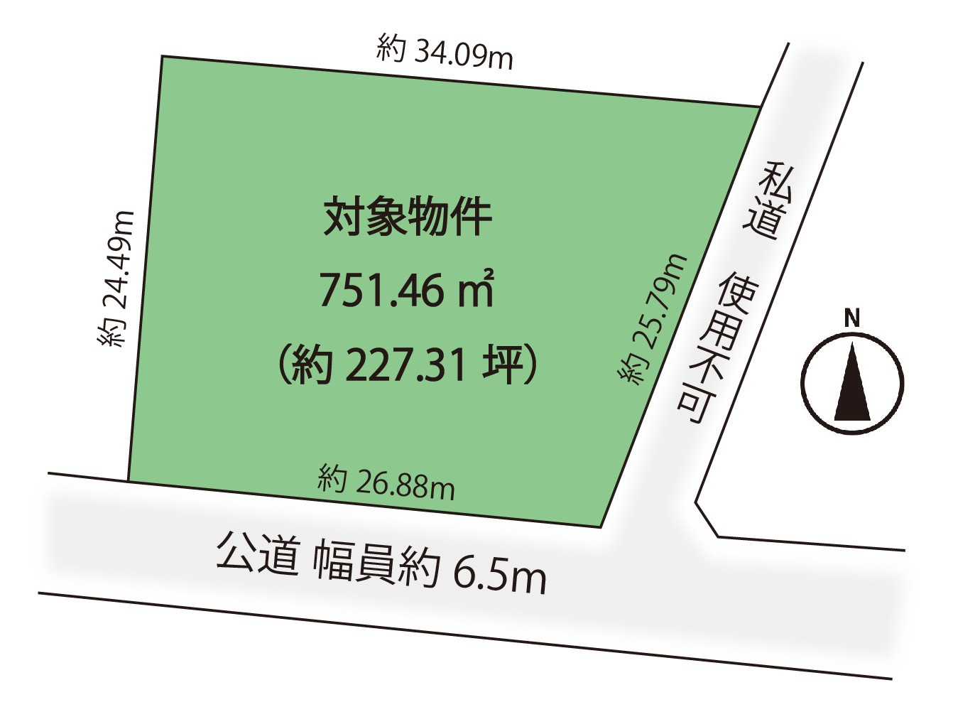 新軽井沢 矢ヶ崎エリア 新渡戸通り沿い 古屋付土地の土地図