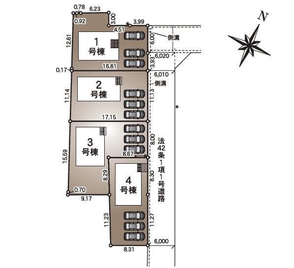 塩尻市塩尻町第10　1号棟の区画図