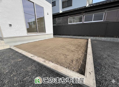 【庭】 | CRADLEGARDEN高根沢町宝積寺第16　3号棟 | お庭でご家族や友人を招いてＢＢＱもできますね！お子様の水遊びにもぴったりです☆
