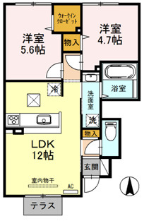 パークフロントＭの間取り