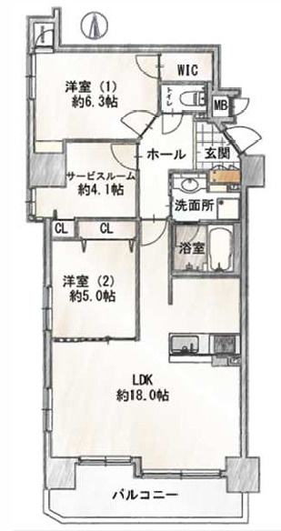 プリオーレ24堀川紫明の間取り