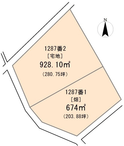 東松山市石橋　土地484坪の土地図