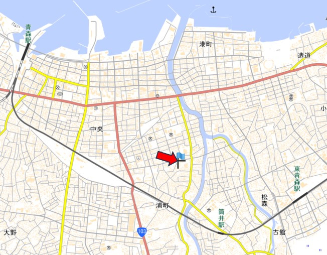 青森市　1棟アパートの地図