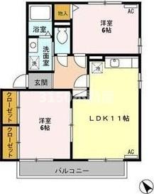 Salt Valley Court(ソルトバレーコート )　Bの間取り