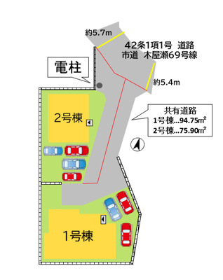 【区画図】 | 北九州市八幡西区木屋瀬5丁目1期2号棟