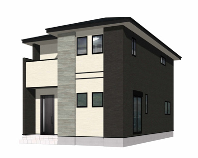 【外観パース】 | 宗像市自由ヶ丘9丁目1期1号棟 | 外観パースです