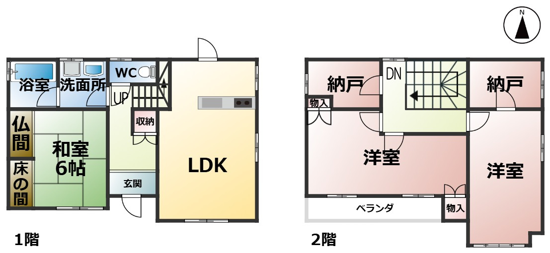 高島市朽木荒川中古戸建の間取り