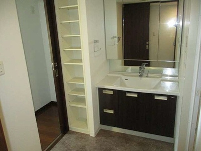 【洗面所】 | ライオンズマンション田無イーストレジデンス | 3面鏡付化粧台　※2025年9月撮影