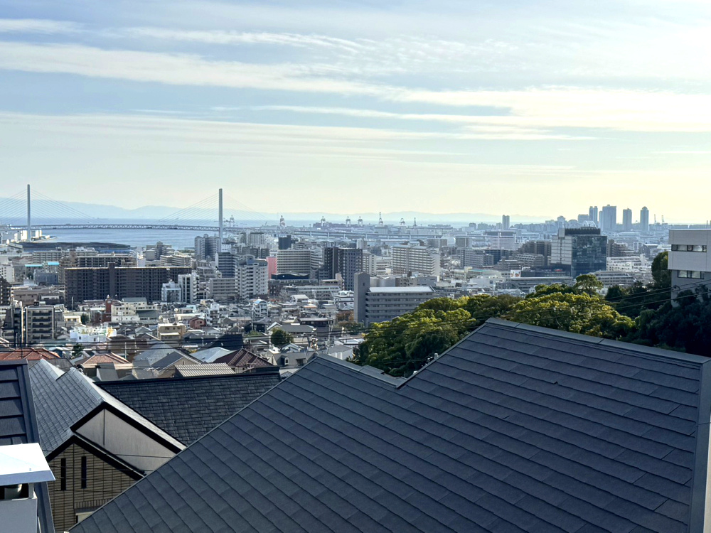 甲南台新築戸建の展望|海や山がこれだけ近くで見渡せるのは神戸市の魅力のひとつです