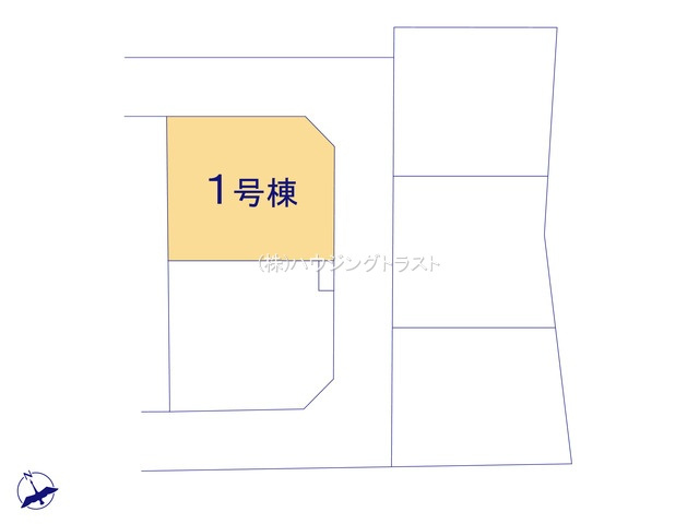 仲介手数料無料　Livele Garden.S　所沢上新井第16期　全５棟の区画図