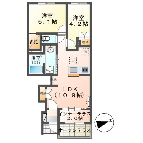 Ｃｏｌｚａ（コルザ）の間取り