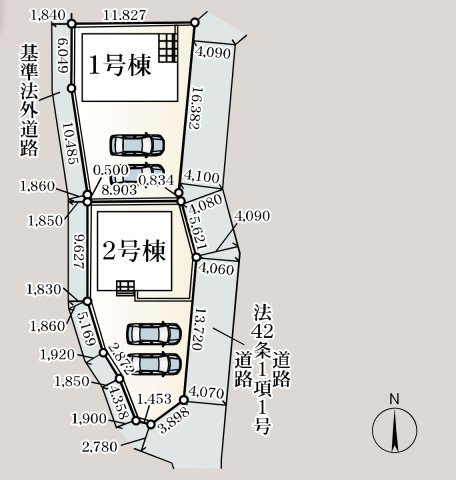 【区画図】 | 寄居町赤浜第6  クレイドルガーデン　新築戸建　全2棟　2号棟