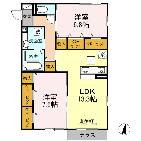 【間取り】 | ボヌール　シェソワ