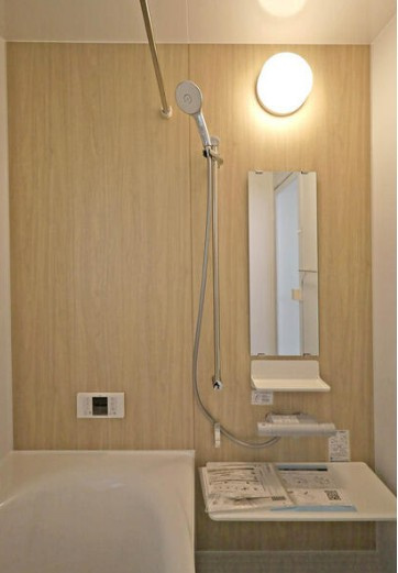 【新築】入間郡三芳町北永井新築分譲住宅 全1棟の浴室|お風呂で日々の疲れを取りましょう！
