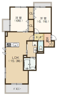 【間取り】 | ＭＡＩＳＯＮ　ＢＲＩＧＨＴＷＯＯＤ　Ｄｅｕｘ