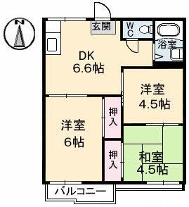 コーポ エクセル Ⅰ棟の間取り