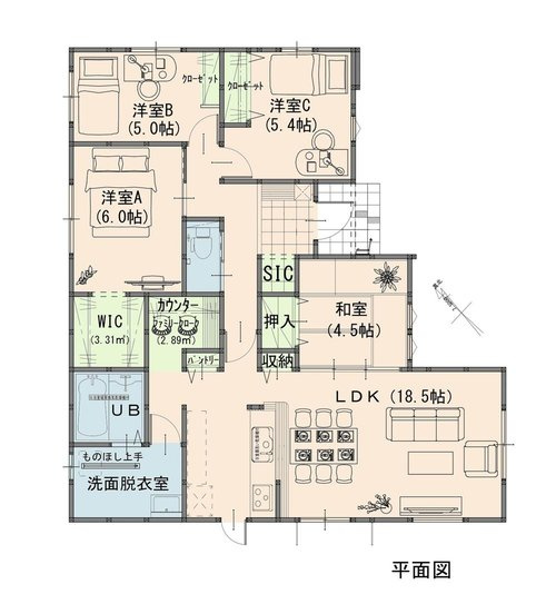 よかタウン　岡山市中区湊(3期)【仲介手数料無料】の間取り