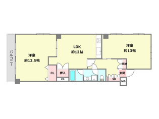親王塚マンションの間取り