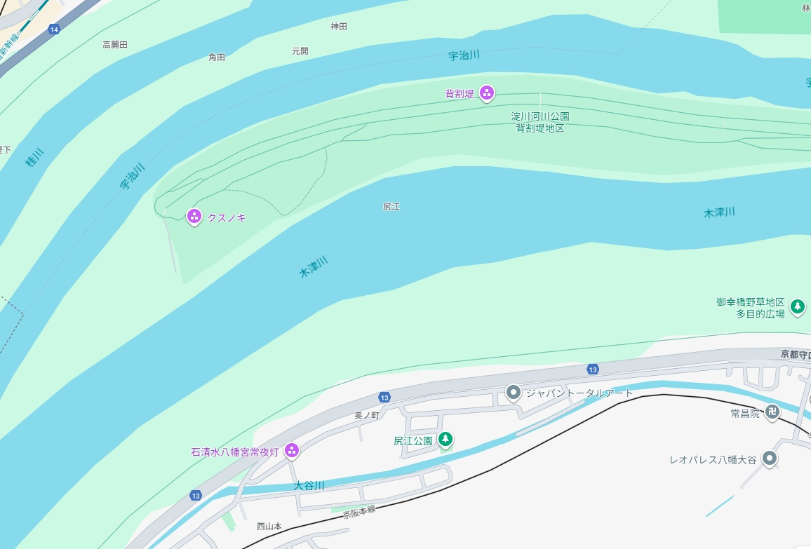 八幡市橋本尻江　第1期　新築一戸建ての地図