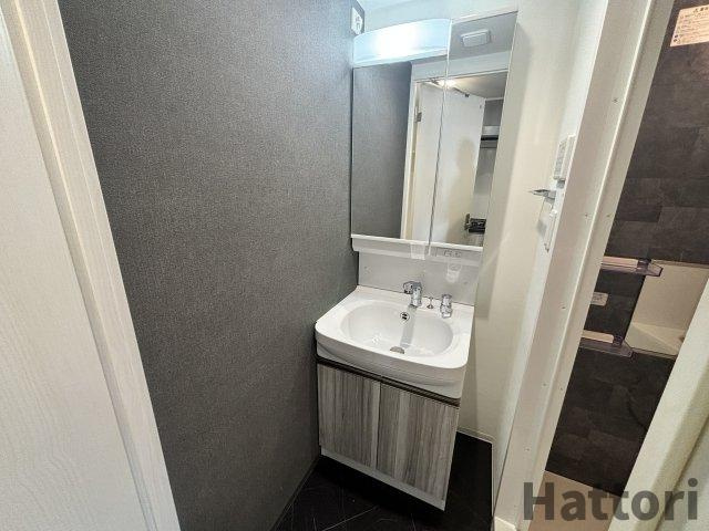 プレサンス江坂クォーレの独立洗面台