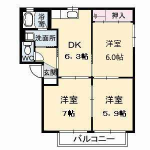【間取り】 | サンパティーク ロジュマン Ⅱ